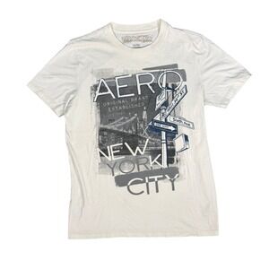 Vintage Y2K Aeropostale Mens NYC Graphic T-Shirt Short Sleeve Size M
